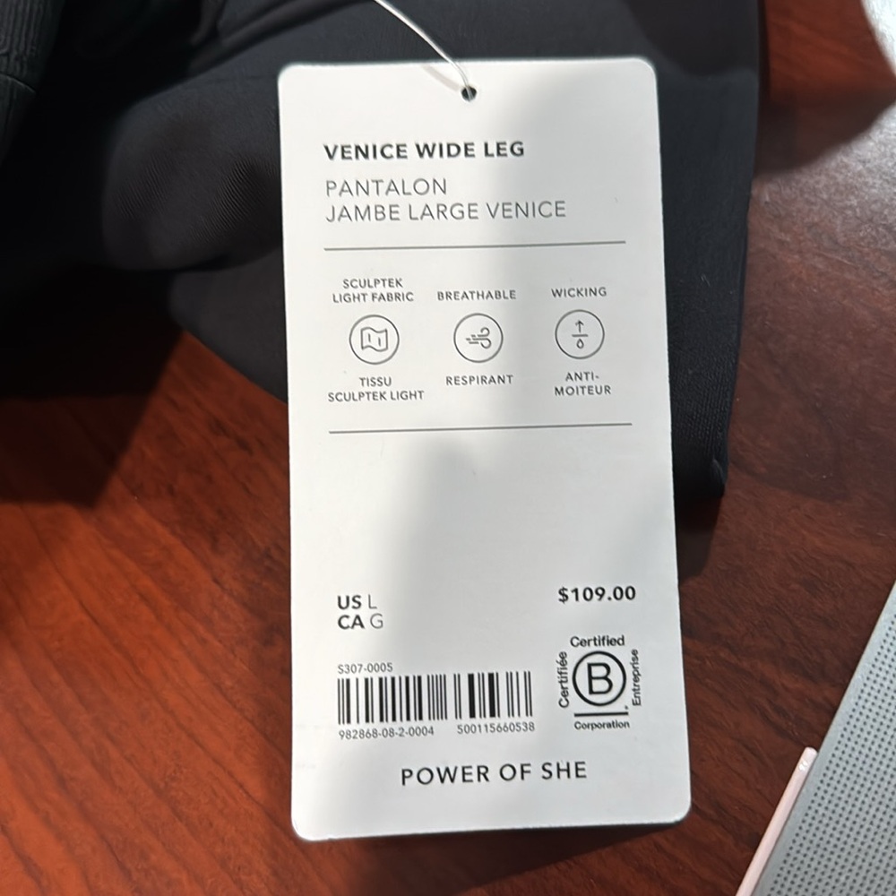 NWT Athleta Venice Wide Leg || Black - Picture 11 of 11